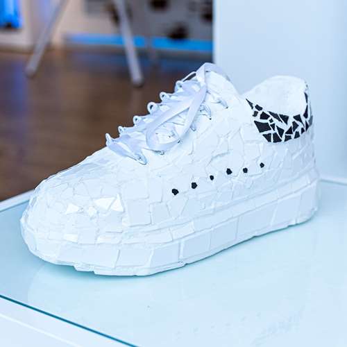 Alexander McQueen Trainer, White and Black