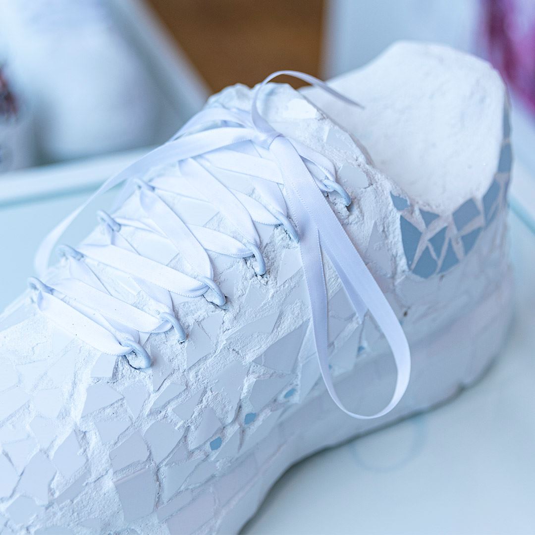 Alexander McQueen Trainer, White and Blue