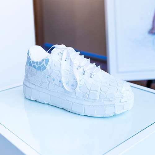 Alexander McQueen Trainer, White and Blue